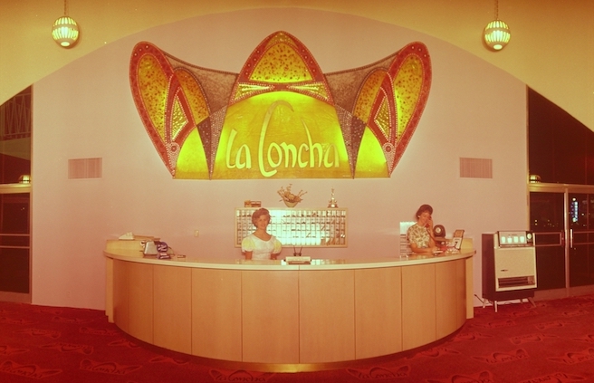 Interior of La Concha Motel lobby