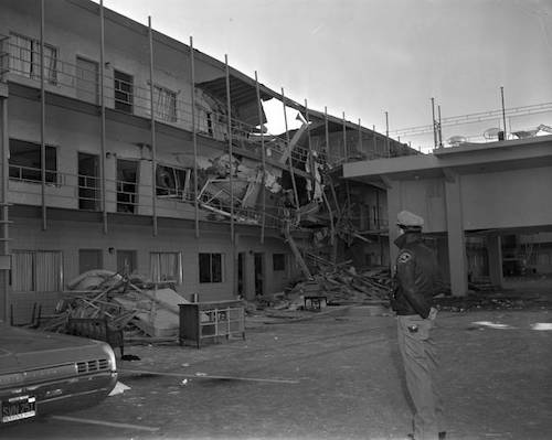 Orbit Inn explosion 1967 by ken jones for las vegas sun