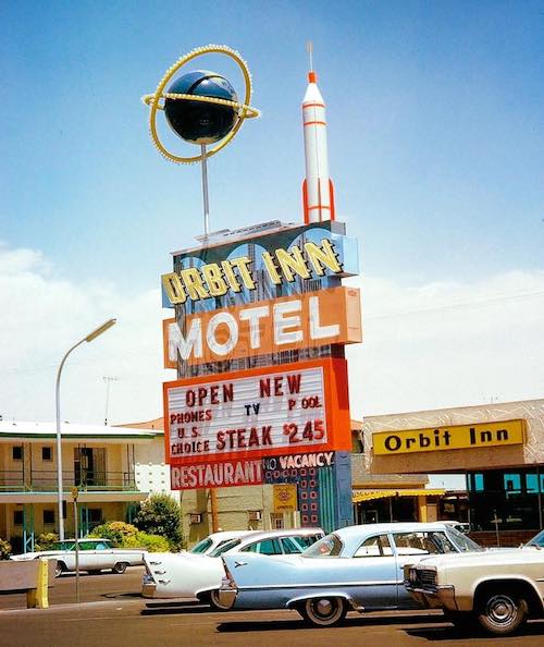 color photo of orbit inn motel in las vegas 1964 image credit charles phoenix