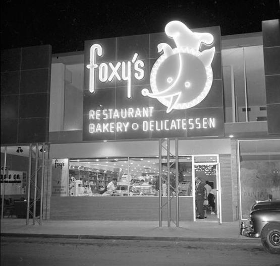 Foxy’s Deli sign, circa 1950s