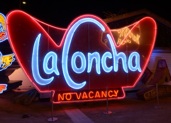 La Concha Motel neon sign at The Neon Museum